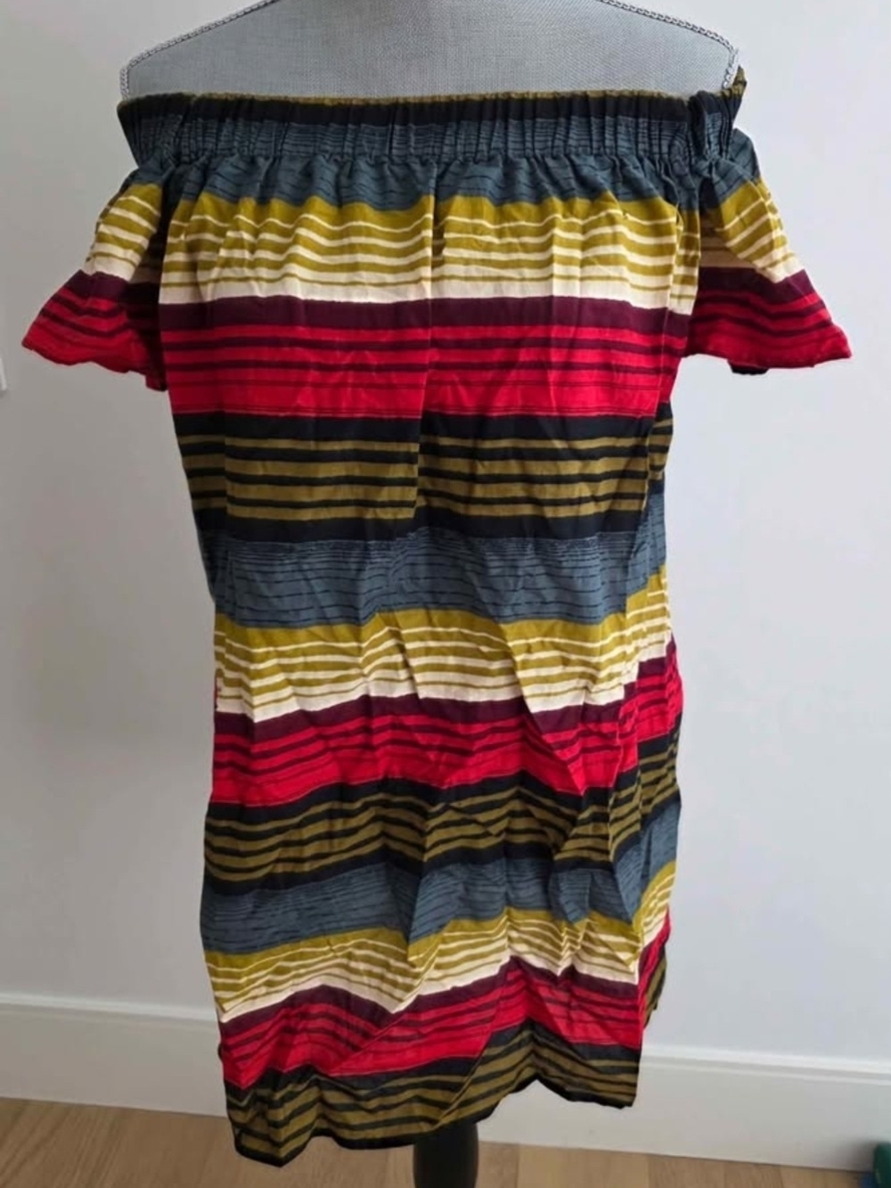 French Connection Striped Dress in Pink, Blue & Yellow